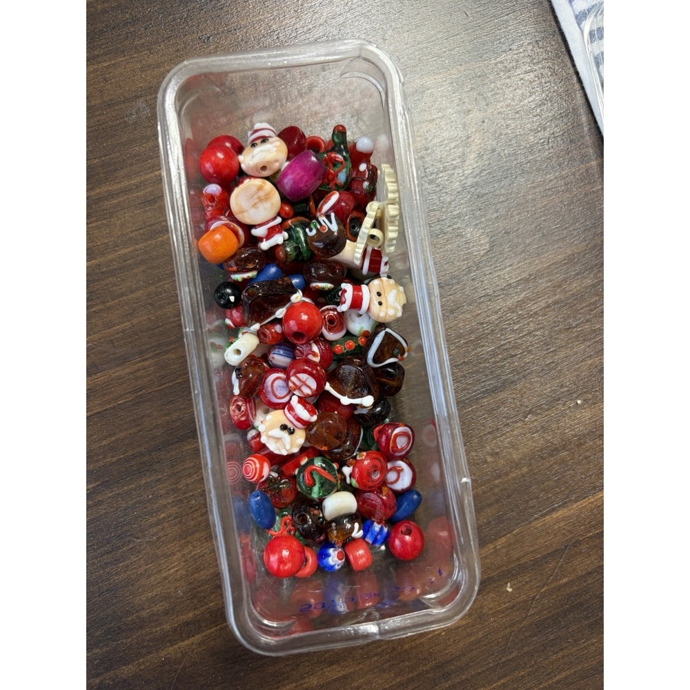 BEAD LOT Bizarre Funky Lampwork Odd Fun Big And Small Craft Art Jewelry Mix Gift